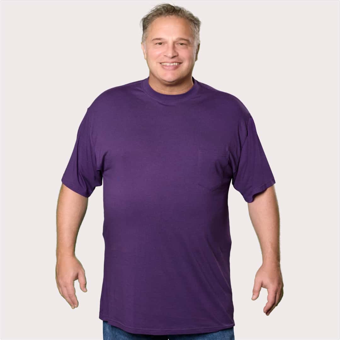 Tall Men's Pocket Crew Neck Bamboo Viscose T-Shirts - 1XLT