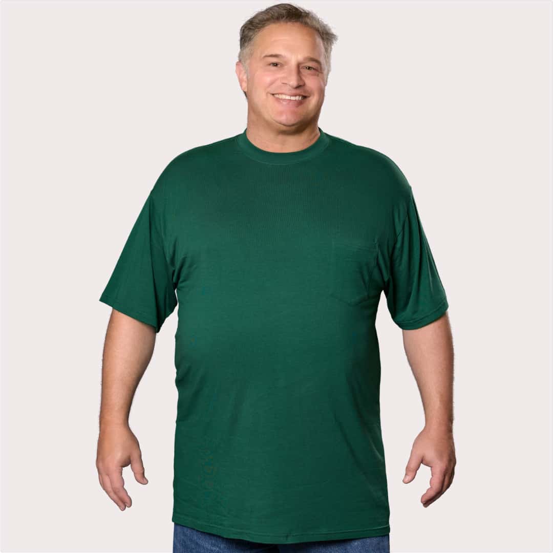 Tall Men's Pocket Crew Neck Bamboo Viscose T-Shirts - 1XLT