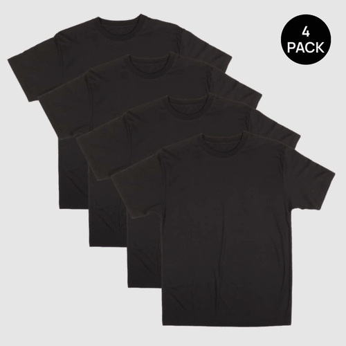 Men's Crew Neck Bamboo Viscose T-Shirts 4-Pack Bundles Sizes Small-8XL