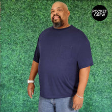 Load image into Gallery viewer, Big Men's Pocket Crew Neck Bamboo Viscose T-Shirts