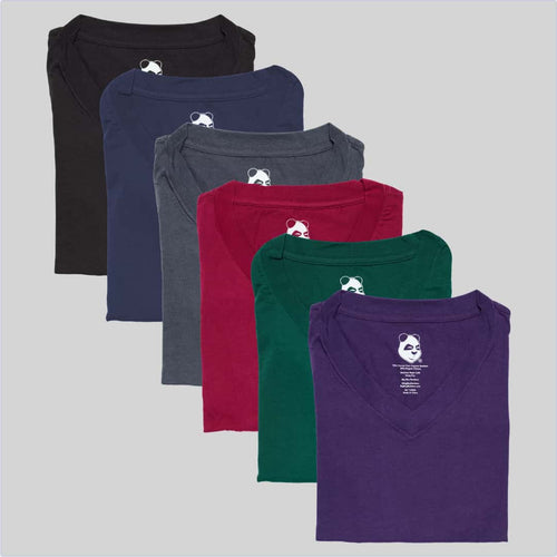 Big Men's V-Neck Ultimate Variety 6-Pack Bamboo Viscose T-Shirt Bundle