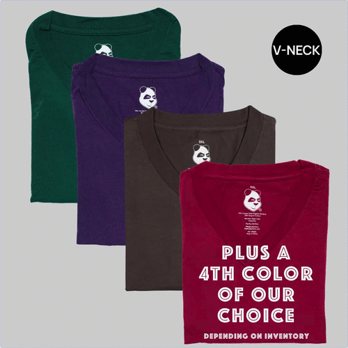 Tall Men's V-Neck New Classics T-Shirt 4-Pack Bundle