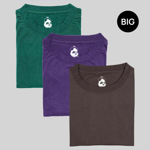 Big Men's Crew Neck Performance Essentials 3-Pack Bamboo Viscose T-Shirt Bundle