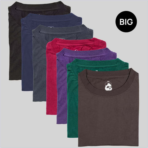 Big Men's Crew Neck Ultimate 7-Pack Bamboo Viscose T-Shirt Bundle
