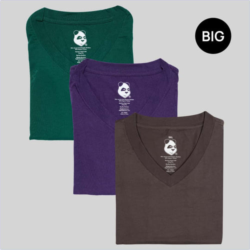 Tall Men's V-Neck Performance Essentials 3-Pack Bamboo Viscose T-Shirt Bundle