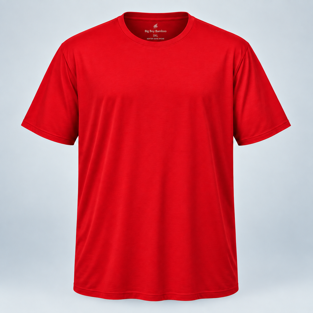 Big Men's Crew Neck Bamboo Viscose T-Shirts - Cut oversized for a relaxed, flattering fit