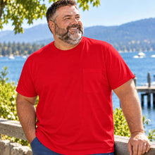 Load image into Gallery viewer, Big Men's Pocket Crew Neck Bamboo Viscose T-Shirts - Cut oversized with a flattering pocket