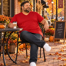 Load image into Gallery viewer, Big Men's V-Neck Bamboo Viscose T-Shirts - Cut oversized for a relaxed, flattering fit