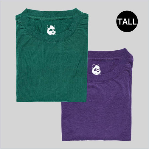 Tall Men's Crew Neck Performance Essentials 2-Pack Bamboo Viscose T-Shirt Bundle